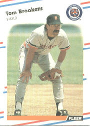 1988 Fleer Baseball Cards      053      Tom Brookens